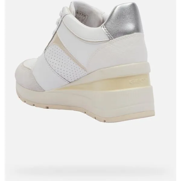 White women's sneakers Geox Zosma - Women's