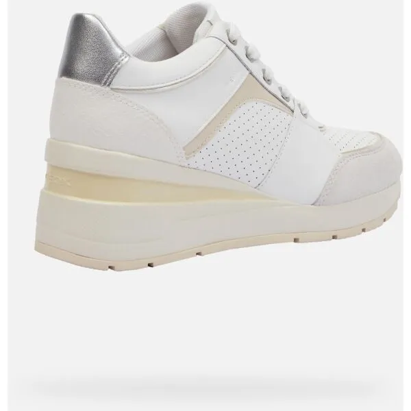 White women's sneakers Geox Zosma - Women's