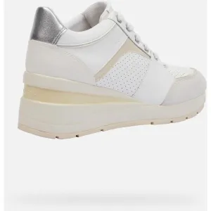 White women's sneakers Geox Zosma - Women's