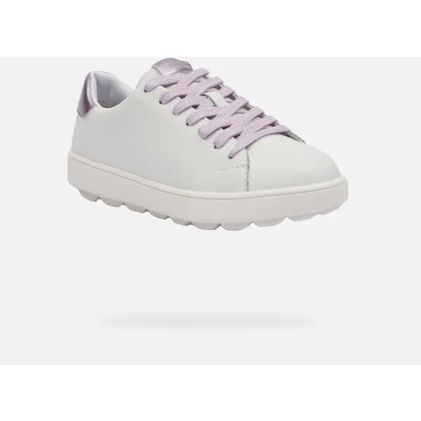White women's sneakers Geox Spherica ECUB-1 - Women's