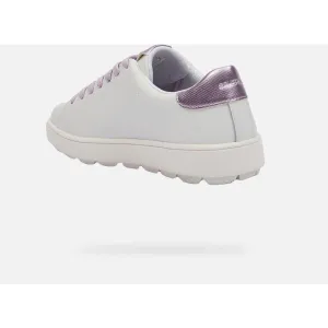 White women's sneakers Geox Spherica ECUB-1 - Women's