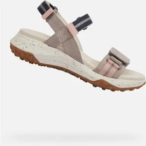 Grey women's sandals Geox Sorapis + Grip - Women's