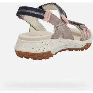Grey women's sandals Geox Sorapis + Grip - Women's