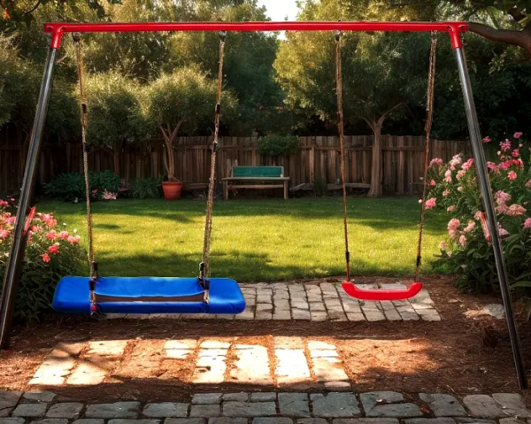 Chomik Detská záhradná hojdačka CHILL s bocianím hniezdom | farebná 290 cm