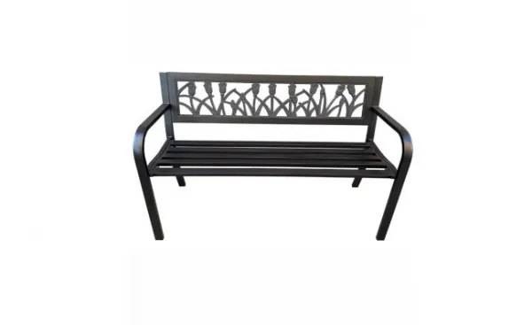 Ak furniture Zahradní lavička LISSA černá