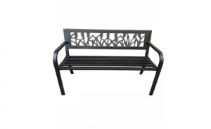 Ak furniture Zahradní lavička LISSA černá
