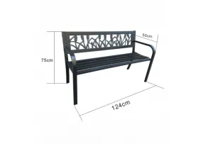 Ak furniture Zahradní lavička LISSA černá