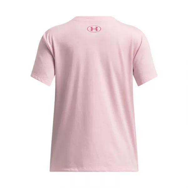 Dievčenské tričko s krátkym rukávom UNDER ARMOUR UA Bubble Wordmark SS-PNK