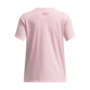 Dievčenské tričko s krátkym rukávom UNDER ARMOUR UA Bubble Wordmark SS-PNK