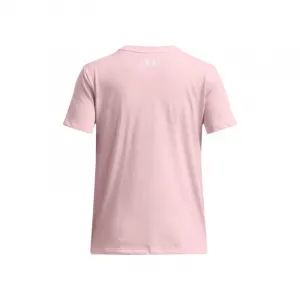 Dievčenské tričko s krátkym rukávom UNDER ARMOUR UA BIG LOGO SS-PNK