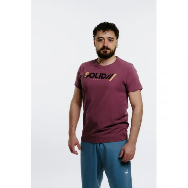 Pánske tričko s krátkym rukávom AUTHORITY T-SOLID M burgundy