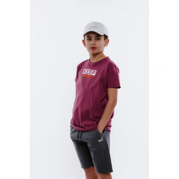 Chlapčenské tričko s krátkym rukávom AUTHORITY T-KEEPON B burgundy