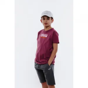 Chlapčenské tričko s krátkym rukávom AUTHORITY T-KEEPON B burgundy