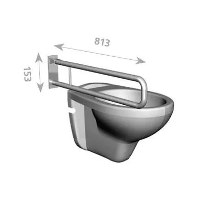 NOVASERVIS - Madlo dvojité pevné 844 mm kartáčovaná nerez R6681,4