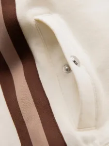 Originálne kraťasy s pásmi po bokoch -hnedé
