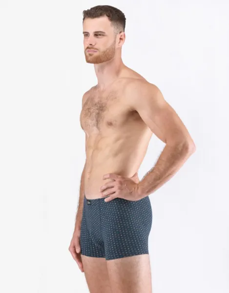 Vzorované tmavomodré pánske boxerky