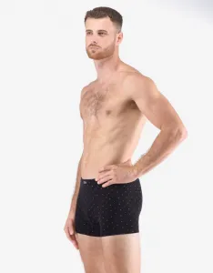 Trendy čierne vzorované pánske boxerky