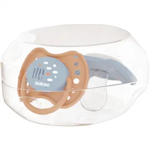 Baboo Soothers Silicone Symmetrical with Case cumlík Blue Haze 6-12 m 2 ks