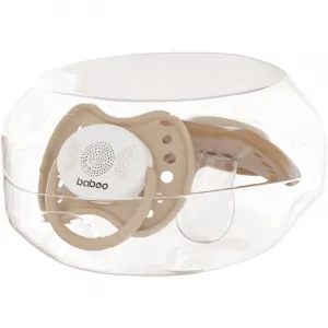 Baboo Soothers Silicone Symmetrical with Case cumlík Au Naturale 0-6 m 2 ks