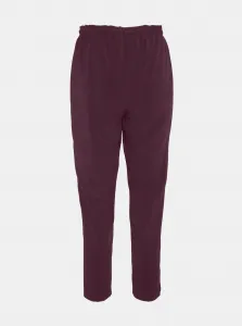 Burgundy shortened trousers VERO MODA