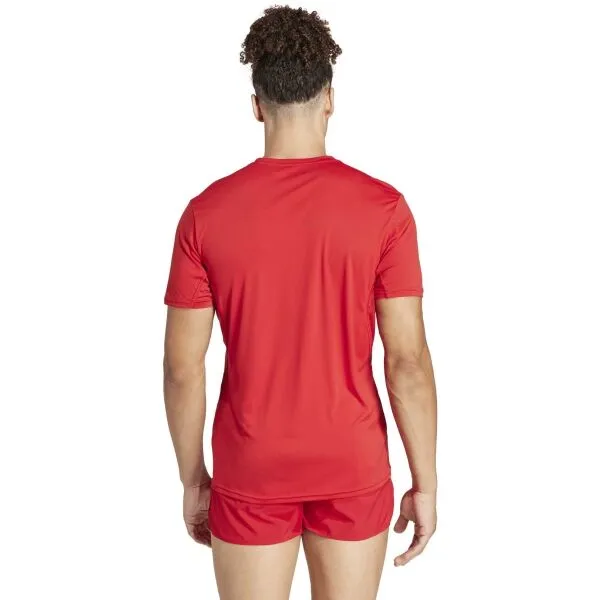 adidas ADIZERO ESSENTIALS TEE Pánske bežecké tričko, červená, veľkosť XXS