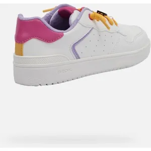 White Girls Geox Washiba Sneakers - Girls