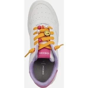 White Girls Geox Washiba Sneakers - Girls