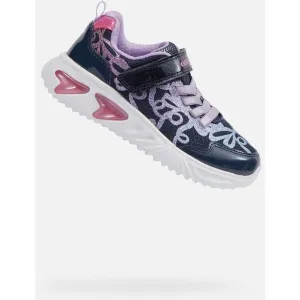 Dark Blue Girls Geox Assister Sneakers - Girls