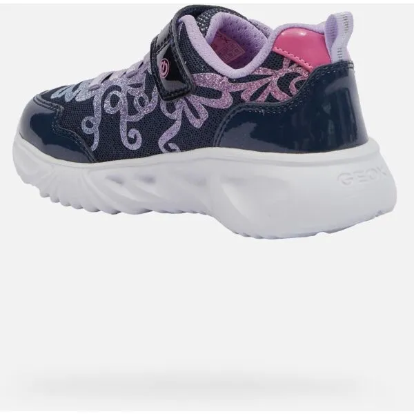 Dark Blue Girls Geox Assister Sneakers - Girls