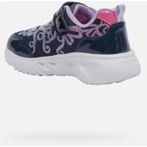 Dark Blue Girls Geox Assister Sneakers - Girls