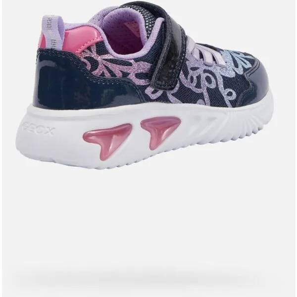 Dark Blue Girls Geox Assister Sneakers - Girls