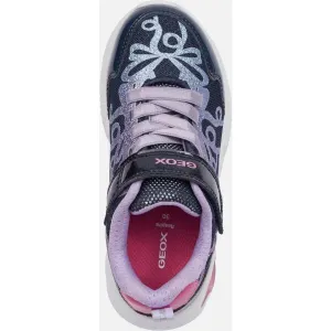 Dark Blue Girls Geox Assister Sneakers - Girls