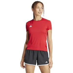 adidas ADIZERO ESSENTIALS TEE W Dámske bežecké tričko, červená, veľkosť