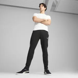Puma TEAMEVOSTRIPE PANTS Pánske tepláky, čierna, veľkosť
