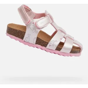 Pink Girls Sandals Geox Chalki - Girls