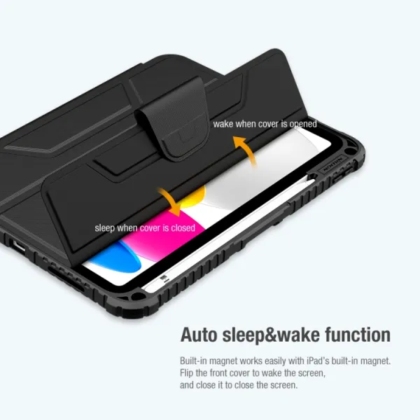 NILLKIN BUMPER PRO Zaklápacie puzdro pre Apple iPad (A16) 2025 / iPad 2022 modré