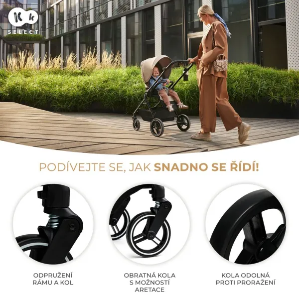 Kočík športový Yoxi Pure Black