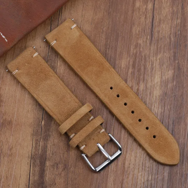 BStrap Suede Leather remienok na Garmin Venu 2 Plus, brown (SSG020C0209)