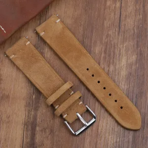 BStrap Suede Leather remienok na Garmin Venu 2 Plus, brown (SSG020C0209)