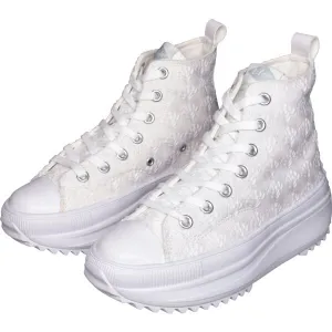 Lee Cooper CANVAS Dámske členkové tenisky, biela, veľkosť
