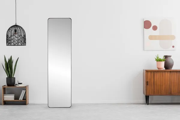 MODERNHOME Volně stojící zrcadlo DUO 148 cm černé