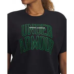 Dámske tričko s krátkym rukávom UNDER ARMOUR UA W VARSITY MIX HW SS CROP-BLK
