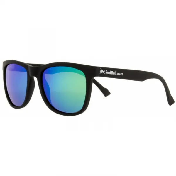 Slnečné okuliare RED BULL SPECT LAKE-004P, matt black rubber, smoke with green mirror, CAT3, POL, 54-19-145
