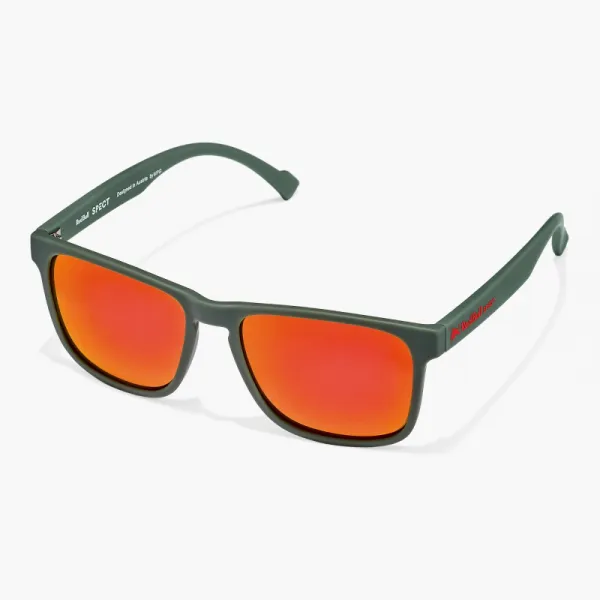 Slnečné okuliare RED BULL SPECT LEAP-006P, matt olive green rubber, brown with red mirror, CAT3, POL, 55-17-14