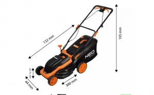 Elektrickákosačkanatrávu1600W380mm,45L04-628NEOTOOLS