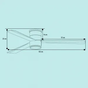 Noaton 15132BB Zoya, biela, stropný ventilátor so svetlom