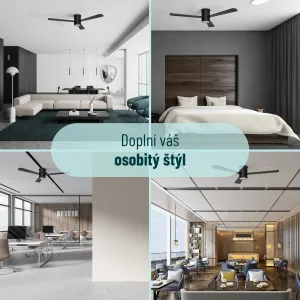 Noaton 15132BB Zoya, biela, stropný ventilátor so svetlom