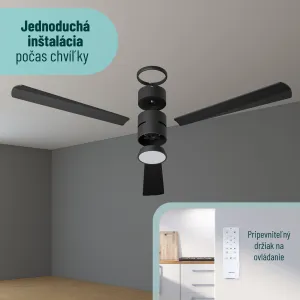 Noaton 15132BB Zoya, biela, stropný ventilátor so svetlom