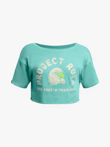 Tyrkysové dámske športové tričko Under Armour Pjt Rck Balance Graphic T