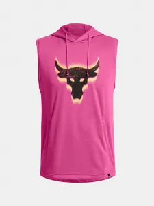 Ružová pánska mikina bez rukávov Under Armour Project Rock Fleece Payoff Sleeveless